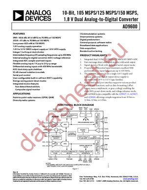 AD9600ABCPZ-105 datasheet  